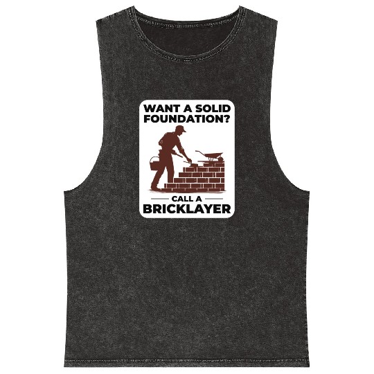 Bricklayer Brick Mason Masonry Brickwork Builder Mineral Wash Tank Tops