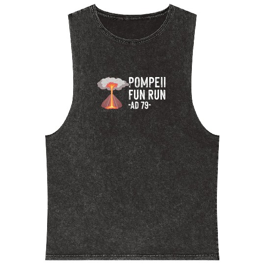Pompeii Fun Run Italian Volcano Geeks Mineral Wash Tank Tops