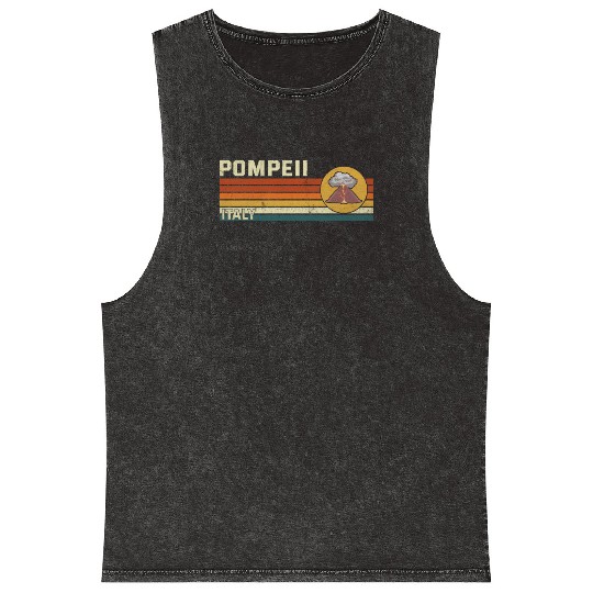 Pompeii Italy Vintage Volcanic Eruption Gift Mineral Wash Tank Tops