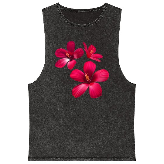 Art-Shpalery Flower tapet 3D computer Mineral Wash Tank Tops