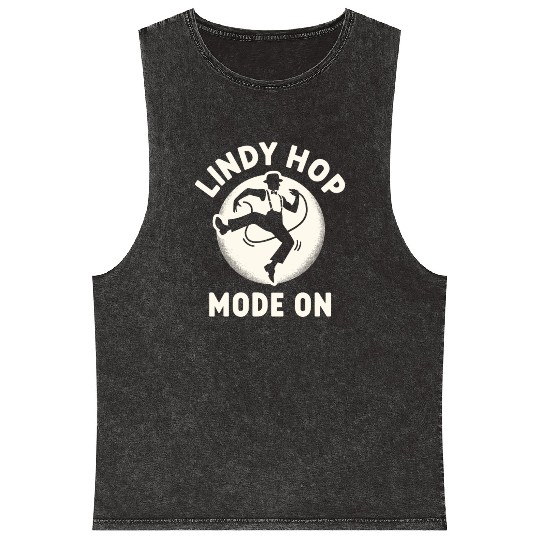 Lindy Hop Dancer Embraces Swing Dance Moves in Mineral Wash Tank Tops