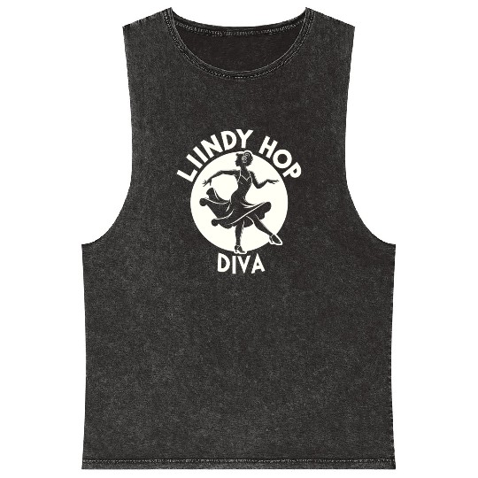 Lindy Hop Dancer Embraces Swing Dance Moves in Mineral Wash Tank Tops