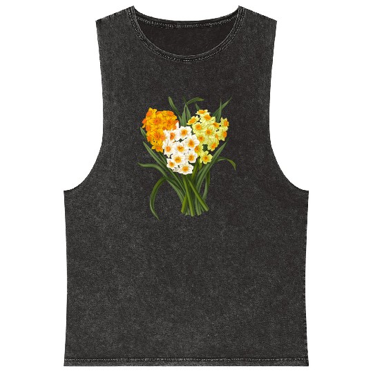 Daffodil Bunch Daffodils He Daffodil Mineral Wash Tank Tops