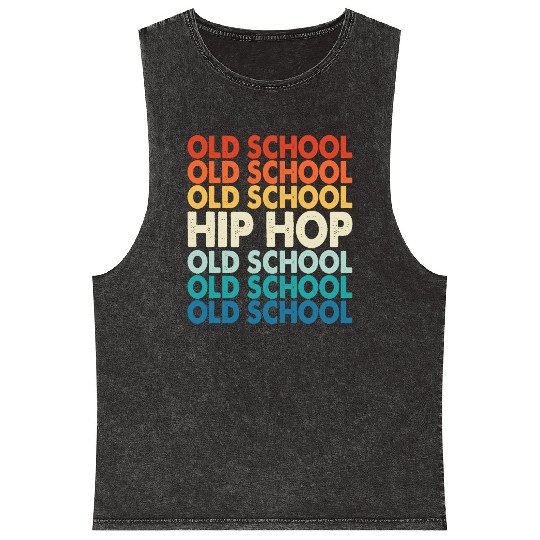 Old school hiphop Music Mixtape Mineral Wash Tank Tops