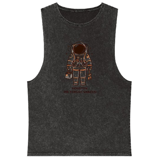 Houston, We Forgot Snacks! Mineral Wash Tank Tops
