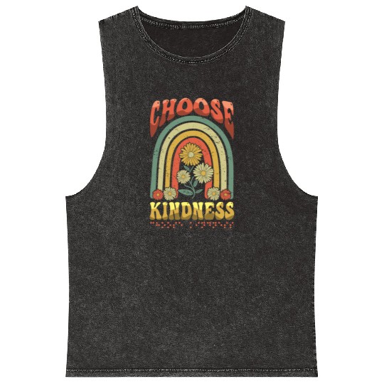 Choose Kindness Braille Alphabet Braille Retro Mineral Wash Tank Tops