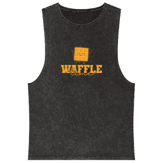 Waffle Time Favorite Food Mineral Wash Tank Tops
