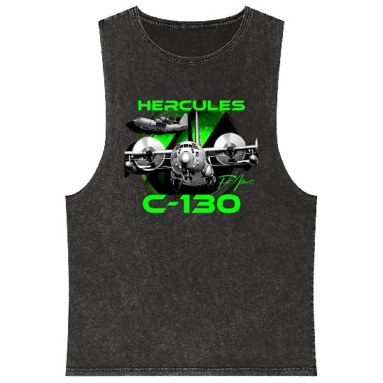 C-130 Hercules Military Aircraft Mineral Wash Tank Tops