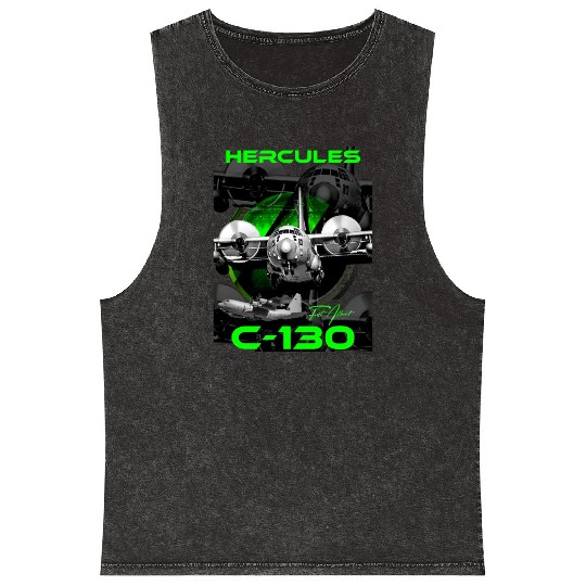 C-130 Hercules Military Aircraft Mineral Wash Tank Tops