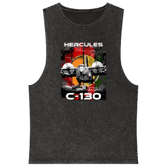 C-130 Hercules Military Aircraft Mineral Wash Tank Tops