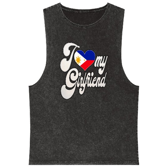 FilipinoI Love My Filipino Girlfriend Mineral Wash Tank Tops