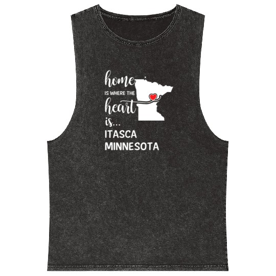Itasca County Minnesota Is Where My Heart Is Gift Mineral Wash Tank Tops