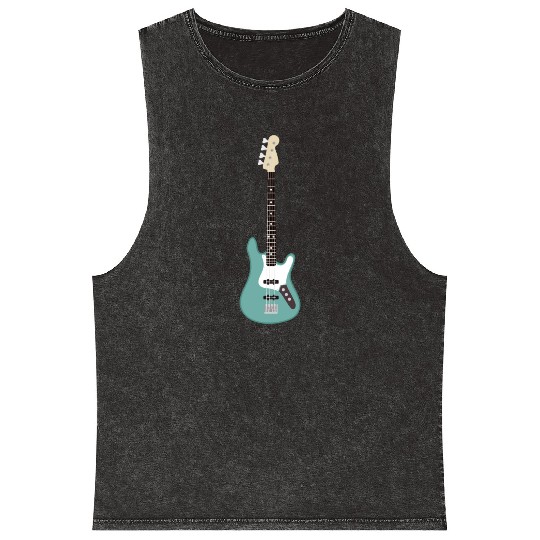 Seafoam Green Bass Mineral Wash Tank Tops
