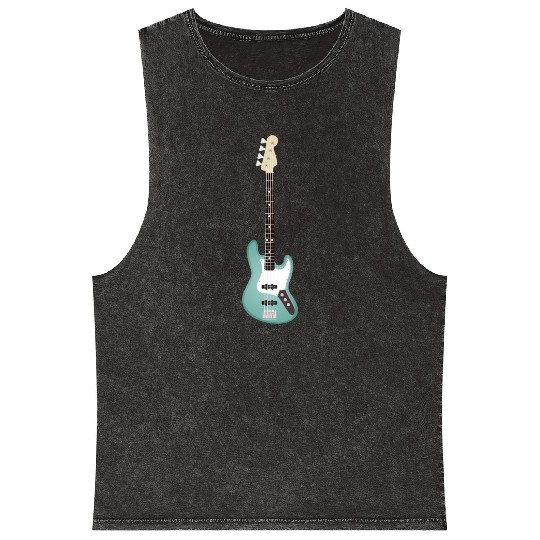 Seafoam Green Bass Mineral Wash Tank Tops