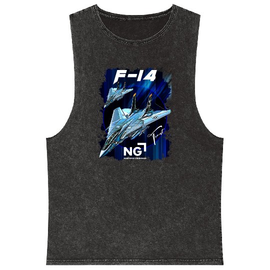 F-14 Tomcat Fighterjet Mineral Wash Tank Tops