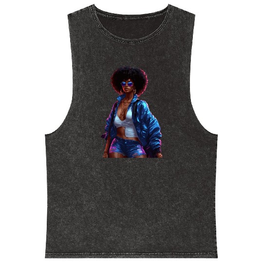 Melanin Popping. Mineral Wash Tank Tops