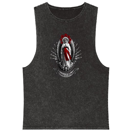 Santa Muerte, Devoción, Altar, Rituales, Oración, Mineral Wash Tank Tops