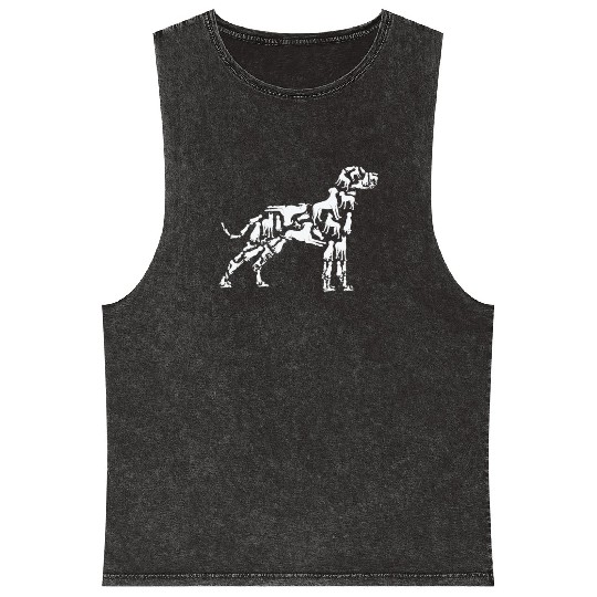 Great Dane Dog Silhouette Poses Great Dane Owner Mineral Wash Tank Tops