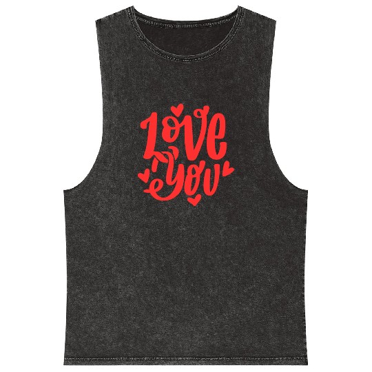 Love You Collection: Embrace Heartfelt Moments Mineral Wash Tank Tops