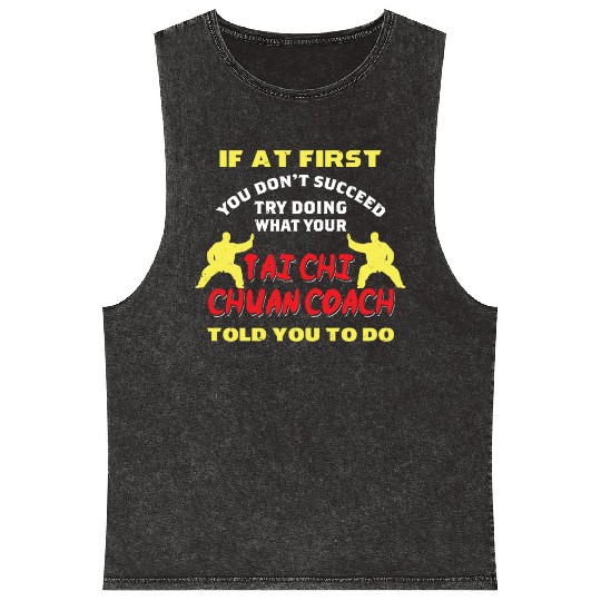 Tai Chi Chuan Coach Mineral Wash Tank Tops