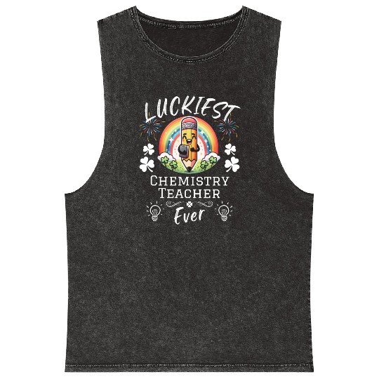 Luckiest Chemistry Teacher School Mineral Wash Tank Tops