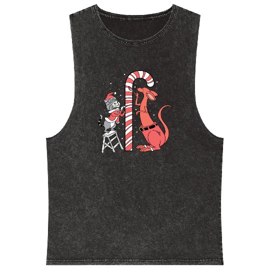 Delicious Candy Cane Foodie and Candy Lover Gift Mineral Wash Tank Tops