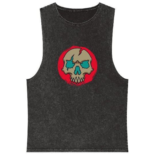 Animal crossing skull Mineral Wash Tank Tops
