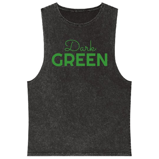 dark green color Mineral Wash Tank Tops