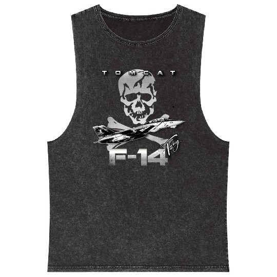 F-14 Tomcat Fighterjet Mineral Wash Tank Tops