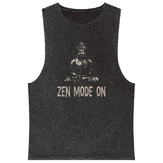 Meditative Buddha: Your Path to Inner Peace Mineral Wash Tank Tops