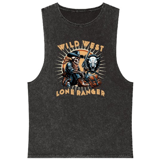 WILD WEST LONE RANGER Mineral Wash Tank Tops