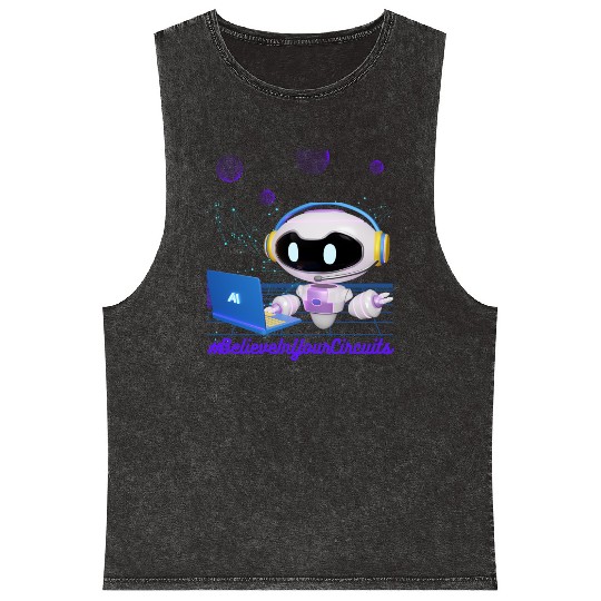 BelieveInYourCircuits AI Computer Robotic Art Mineral Wash Tank Tops