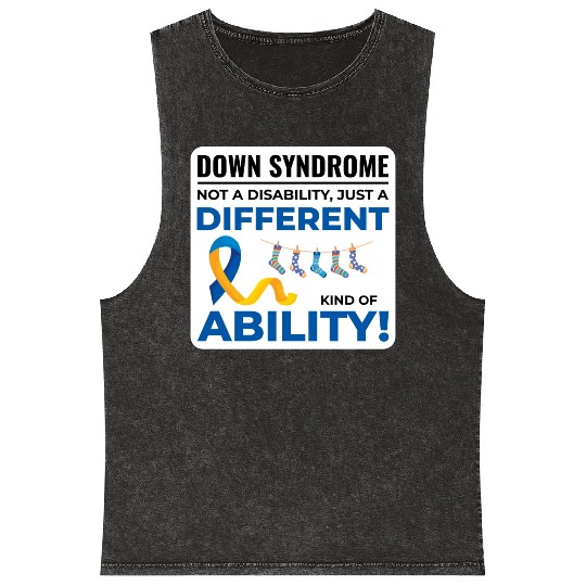 Down Syndrome Awareness Different Ability Mineral Wash Tank Tops