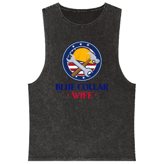 Blue Collar Wife Mineral Wash Tank Tops