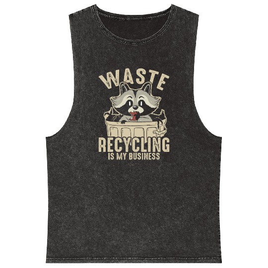 Funny Raccoons Trash Panda Racoon Lovers Mineral Wash Tank Tops