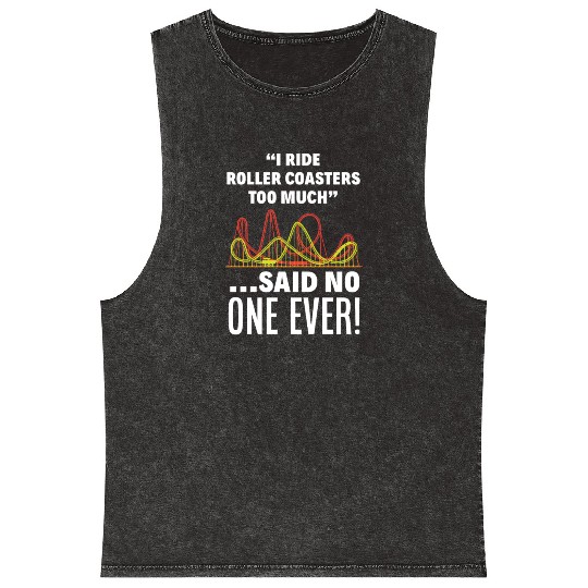 Roller Coaster Fan Mineral Wash Tank Tops