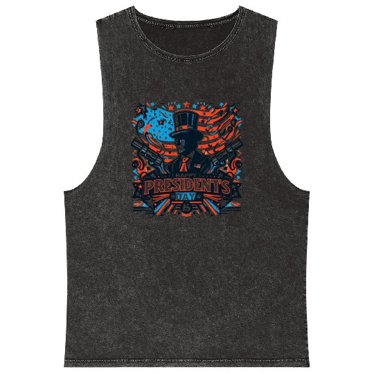 history of us presidents day Mineral Wash Tank Tops