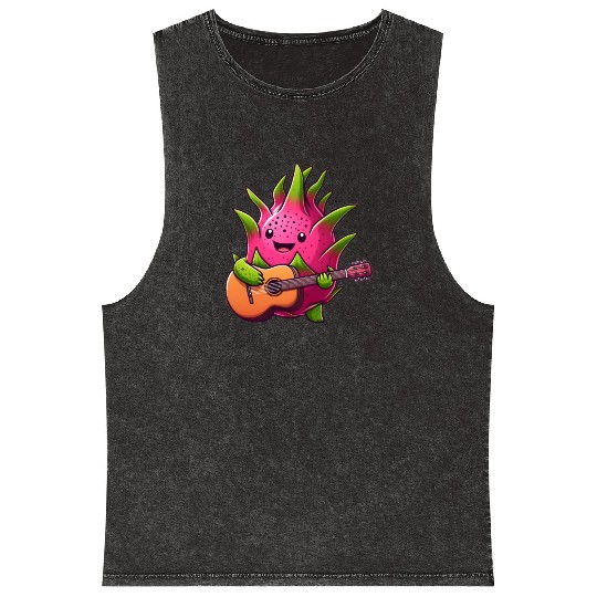 Dragon Fruit Jam: Playing the Guitar Mineral Wash Tank Tops