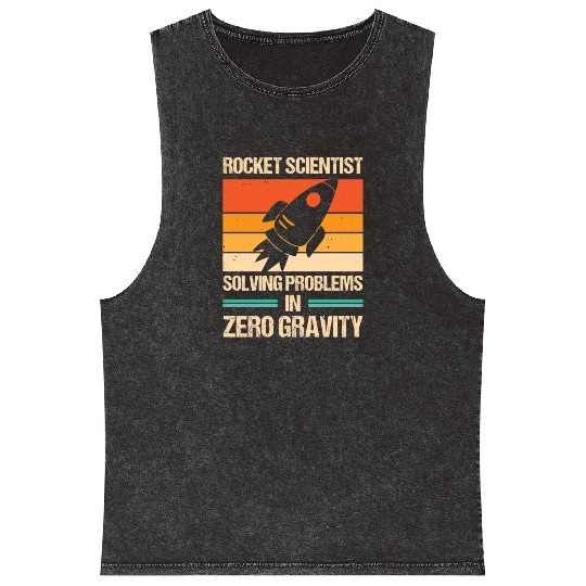 Rocket Scientist Retro Zero Gravity Vintage Mineral Wash Tank Tops