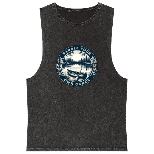 Solo Canoe Journey Lake Mineral Wash Tank Tops