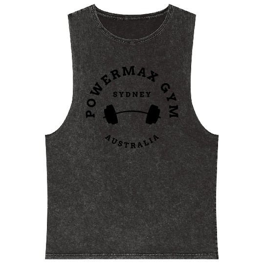 POWERMAX GYM Sydney Australia Mineral Wash Tank Tops Mineral Wash Tank Tops