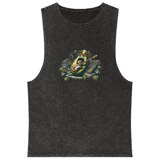 Hard Avocado Rock Mineral Wash Tank Tops