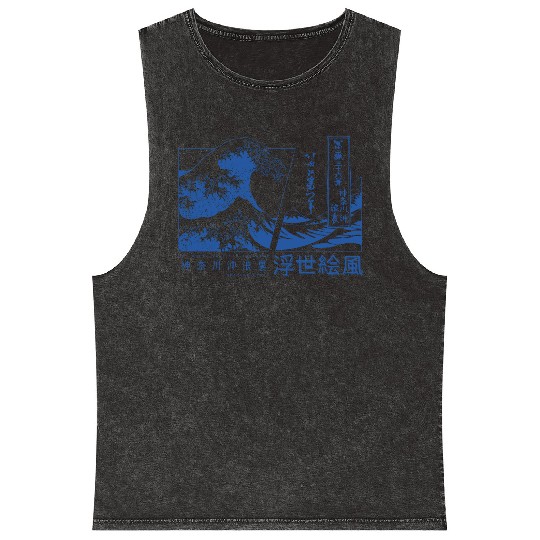 the great wave off kanagawa japan Mineral Wash Tank Tops