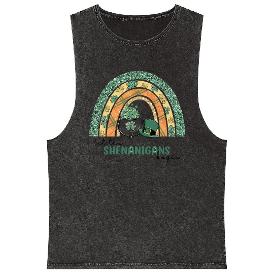 Let The Shenanigans Begin Mineral Wash Tank Tops