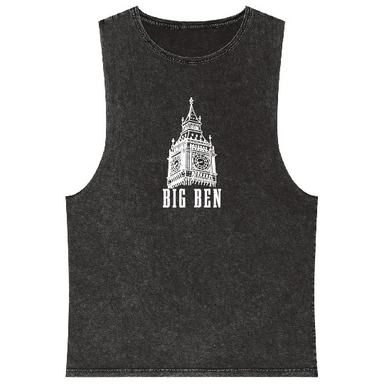 Big Ben London England UK Souvenir Gift Mineral Wash Tank Tops