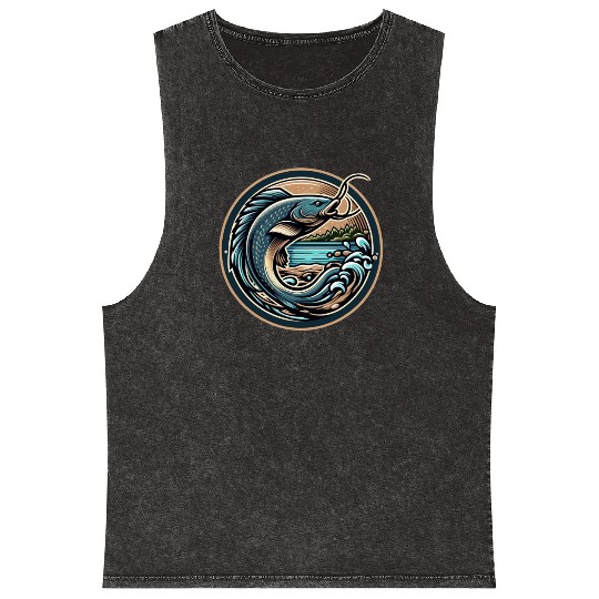 Flathead Catfish Fishing Mineral Wash Tank Tops