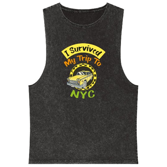 I Survived My Trip To NYC Mineral Wash Tank Tops