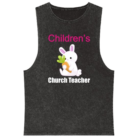 Children's Church Sunday Schhol Teacher Mineral Wash Tank Tops