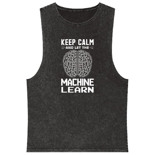 Machine Learning and AI Mastery Design Mineral Wash Tank Tops