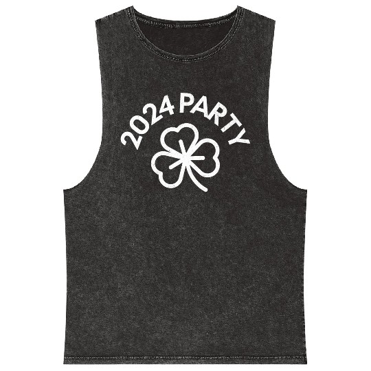 St. Patrick's Day 2024 Green Party Mineral Wash Tank Tops